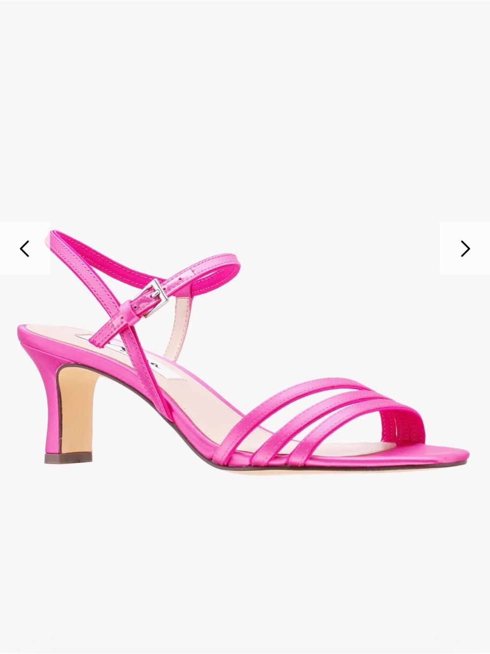 Nina Beverly Pink Strappy Mid-Heel Sandal 11 New